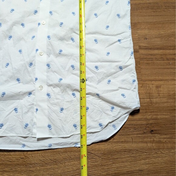 Bonobos Dress Shirt Mens 16-34 Stretch White Floral All Over Print Button Up - Picture 8 of 9